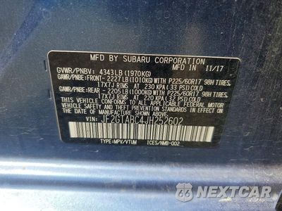 Zdjęcie 12 z 12 samochodu: 2018 SUBARU CROSSTREK PREMIUM VIN:JF2GTABC4JH252602 - miniatura