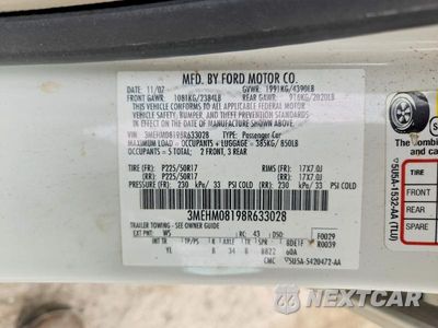 Zdjęcie 12 z 12 samochodu: 2008 MERCURY MILAN PREMIER VIN:3MEHM08198R633028 - miniatura