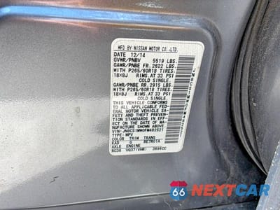 Zdjęcie 10 z 10 samochodu: 2015 INFINITI QX70 BASE VIN:JN8CS1MW0FM482521 - miniatura