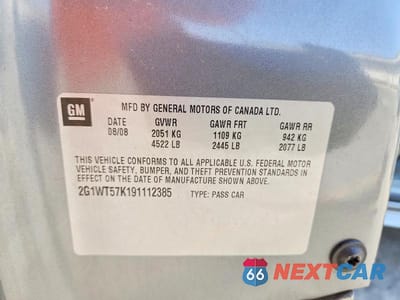 Zdjęcie 12 z 12 samochodu: 2009 CHEVROLET IMPALA 1LT VIN:2G1WT57K191112385 - miniatura