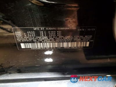 Zdjęcie 12 z 12 samochodu: 2024 SUBARU LEGACY VIN:4S3BWAB64R3019712 - miniatura