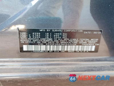 Zdjęcie 12 z 12 samochodu: 2021 SUBARU IMPREZA VIN:4S3GKAB60M3600036 - miniatura