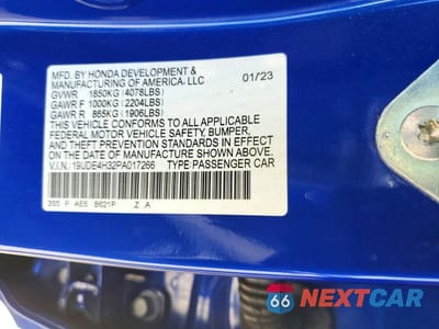 Zdjęcie 14 z 14 samochodu: 2023 ACURA INTEGRA A-SPEC VIN:19UDE4H32PA017266 - miniatura