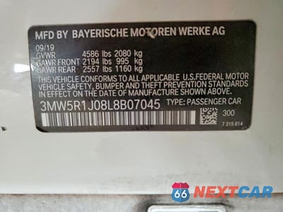 Zdjęcie 12 z 12 samochodu: 2020 BMW 330I VIN:3MW5R1J08L8B07045 - miniatura