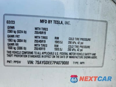 Zdjęcie 12 z 12 samochodu: 2023 TESLA MODEL Y VIN:7SAYGDEE7PA079088 - miniatura