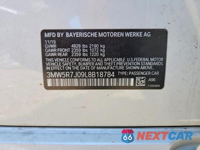 Zdjęcie 12 z 12 samochodu: 2020 BMW 330XI VIN:3MW5R7J09L8B18784 - miniatura