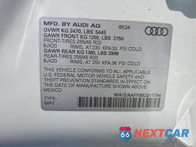 Zdjęcie 13 z 13 samochodu: 2025 AUDI Q5 PREMIUM PLUS 45 VIN:WA1EAAFY9S2011764 - miniatura