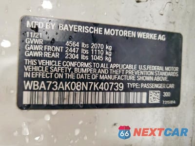 Zdjęcie 12 z 12 samochodu: 2022 BMW 228XI VIN:WBA73AK08N7K40739 - miniatura