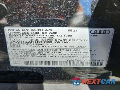 Zdjęcie 13 z 13 samochodu: 2022 AUDI Q5 PRESTIGE 45 VIN:WA1FAAFY7N2003929 - miniatura