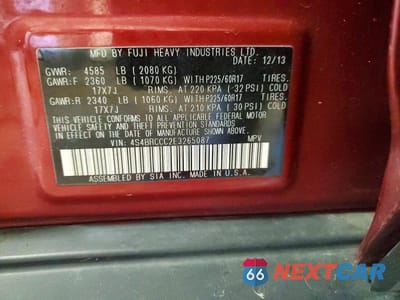 Zdjęcie 14 z 14 samochodu: 2014 SUBARU OUTBACK 2.5I PREMIUM VIN:4S4BRCCC2E3265087 - miniatura
