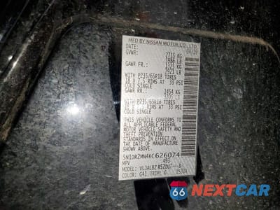 Zdjęcie 12 z 12 samochodu: 2019 NISSAN PATHFINDER S VIN:5N1DR2MN4KC626074 - miniatura