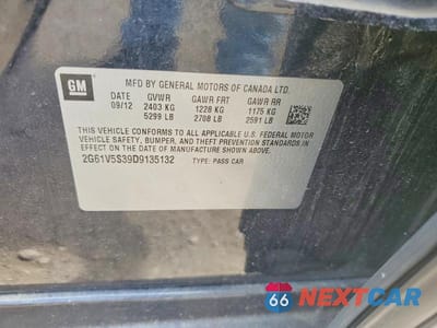 Zdjęcie 12 z 12 samochodu: 2013 CADILLAC XTS PLATINUM VIN:2G61V5S39D9135132 - miniatura