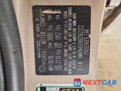 Zdjęcie 12 z 12 samochodu: 2006 HYUNDAI ELANTRA GLS VIN:KMHDN46D86U362322 - miniatura