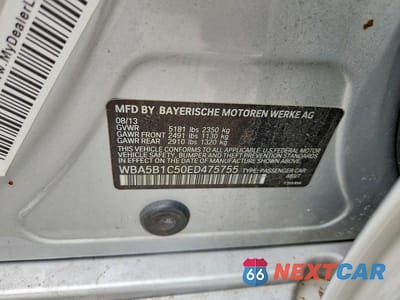 Zdjęcie 12 z 12 samochodu: 2014 BMW 535 I VIN:WBA5B1C50ED475755 - miniatura
