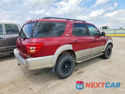 Trzecie zdjęcie samochodu z tyłu: 2001 TOYOTA SEQUOIA SR5 VIN:5TDZT34AX1S030513 - miniatura