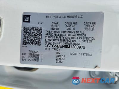 Zdjęcie 12 z 12 samochodu: 2021 GMC CANYON ELEVATION VIN:1GTG5BEN6M1203975 - miniatura