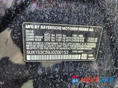 Zdjęcie 13 z 13 samochodu: 2018 BMW X3 XDRIVEM40I VIN:5UXTS3C59J0Z00153 - miniatura