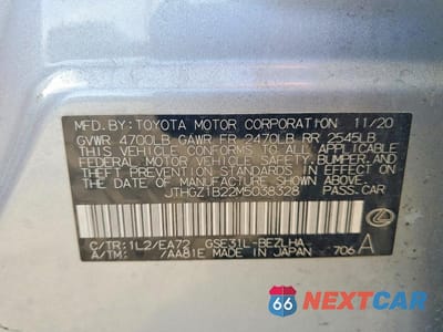 Zdjęcie 12 z 12 samochodu: 2021 LEXUS IS 350 F SPORT VIN:JTHGZ1B22M5038328 - miniatura