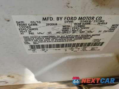 Zdjęcie 12 z 12 samochodu: 2010 FORD EDGE LIMITED VIN:2FMDK4KC5ABB32306 - miniatura