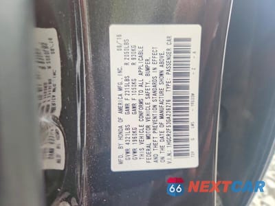Zdjęcie 12 z 12 samochodu: 2016 HONDA ACCORD LX VIN:1HGCR2F35GA236276 - miniatura