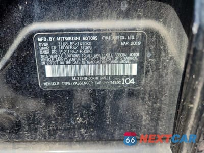 Zdjęcie 12 z 12 samochodu: 2019 MITSUBISHI MIRAGE G4 ES VIN:ML32F3FJ0KHF14921 - miniatura