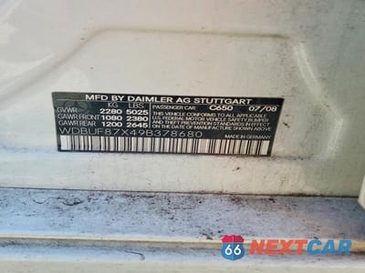 Zdjęcie 12 z 12 samochodu: 2009 MERCEDES-BENZ E 350 4MATIC VIN:WDBUF87X49B378680 - miniatura