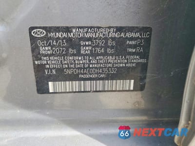 Zdjęcie 12 z 12 samochodu: 2013 HYUNDAI ELANTRA GLS VIN:5NPDH4AE0DH435332 - miniatura
