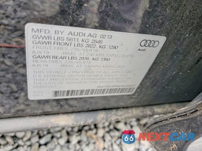 Zdjęcie 13 z 13 samochodu: 2013 AUDI Q5 PREMIUM PLUS VIN:WA1DGAFP5DA068067 - miniatura