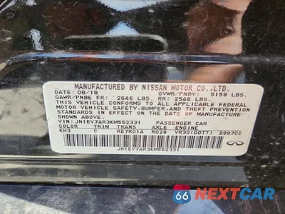 Zdjęcie 12 z 12 samochodu: 2019 INFINITI Q50 3.0T LUXE VIN:JN1EV7AR3KM552331 - miniatura