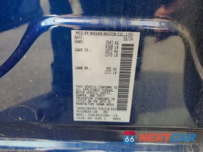 Zdjęcie 12 z 12 samochodu: 2025 NISSAN LEAF S VIN:1N4AZ1BV9SC565430 - miniatura
