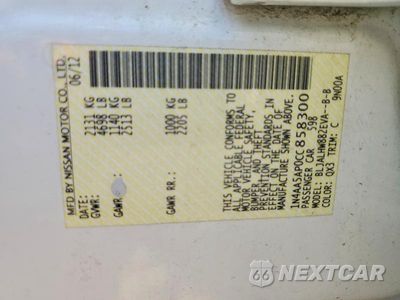 Zdjęcie 12 z 12 samochodu: 2012 NISSAN MAXIMA 3.5 S VIN:1N4AA5AP0CC858300 - miniatura