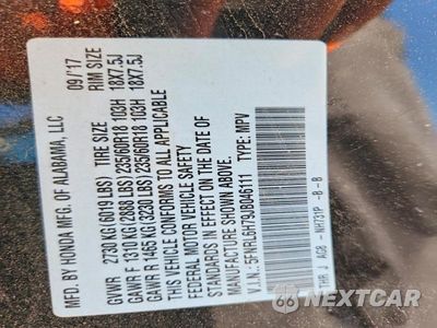 Zdjęcie 14 z 14 samochodu: 2018 HONDA ODYSSEY EXL VIN:5FNRL6H79JB046111 - miniatura
