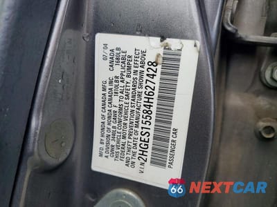 Zdjęcie 12 z 12 samochodu: 2004 HONDA CIVIC LX VIN:2HGES15584H627428 - miniatura