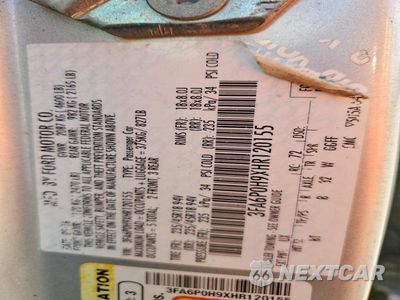 Zdjęcie 12 z 12 samochodu: 2017 FORD FUSION SE VIN:3FA6P0H9XHR120155 - miniatura