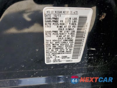 Zdjęcie 13 z 13 samochodu: 2012 NISSAN ROGUE S VIN:JN8AS5MV8CW704583 - miniatura