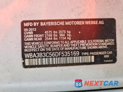 Zdjęcie 12 z 12 samochodu: 2013 BMW 328 XI VIN:WBA3B3C56DF535169 - miniatura
