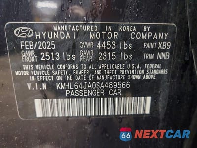 Zdjęcie 13 z 13 samochodu: 2025 HYUNDAI SONATA SEL VIN:KMHL64JA0SA489566 - miniatura