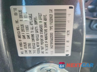 Zdjęcie 13 z 13 samochodu: 2010 HONDA ACCORD EXL VIN:1HGCP3F87AA025093 - miniatura