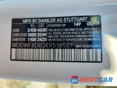 Zdjęcie 12 z 12 samochodu: 2019 MERCEDES-BENZ C 300 VIN:WDDWF8DB3KR516571 - miniatura