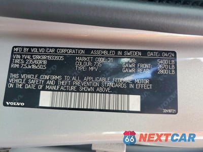 Zdjęcie 13 z 13 samochodu: 2024 VOLVO XC60 CORE VIN:YV4L12RK8R1933935 - miniatura