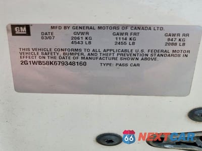 Zdjęcie 12 z 12 samochodu: 2007 CHEVROLET IMPALA LS VIN:2G1WB58K679348160 - miniatura