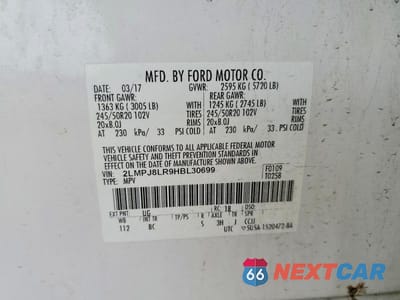 Zdjęcie 13 z 13 samochodu: 2017 LINCOLN MKX RESERVE VIN:2LMPJ8LR9HBL30699 - miniatura