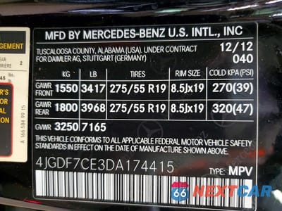 Zdjęcie 13 z 13 samochodu: 2013 MERCEDES-BENZ GL 450 4MATIC VIN:4JGDF7CE3DA174415 - miniatura