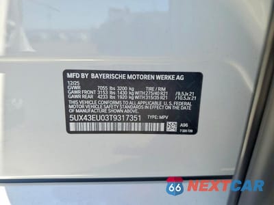 Zdjęcie 14 z 14 samochodu: 2026 BMW X5 XDRIVE50E VIN:5UX43EU03T9317351 - miniatura