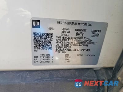 Zdjęcie 14 z 14 samochodu: 2023 CHEVROLET TAHOE K1500 RST VIN:1GNSKRKL3PR522049 - miniatura