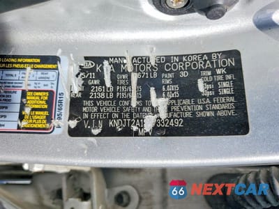 Zdjęcie 12 z 12 samochodu: 2011 KIA SOUL BASE VIN:KNDJT2A15B7332492 - miniatura