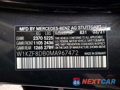 Zdjęcie 12 z 12 samochodu: 2021 MERCEDES-BENZ E 350 VIN:W1KZF8DB0MA967472 - miniatura