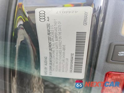 Zdjęcie 12 z 12 samochodu: 2017 AUDI A4 ULTRA PREMIUM VIN:WAUKMAF4XHN044192 - miniatura