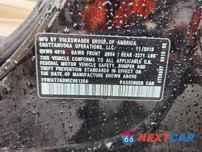 Zdjęcie 13 z 13 samochodu: 2014 VOLKSWAGEN PASSAT S VIN:1VWAT7A39EC051254 - miniatura