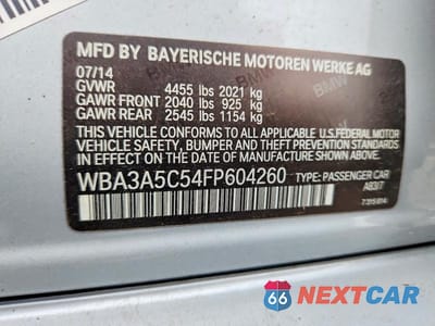 Zdjęcie 12 z 12 samochodu: 2015 BMW 328 I VIN:WBA3A5C54FP604260 - miniatura